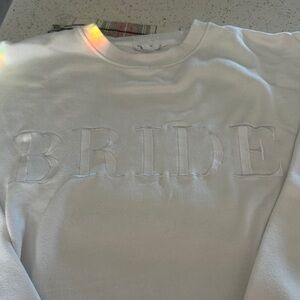 White Six Stories Bride Crewneck Sweater